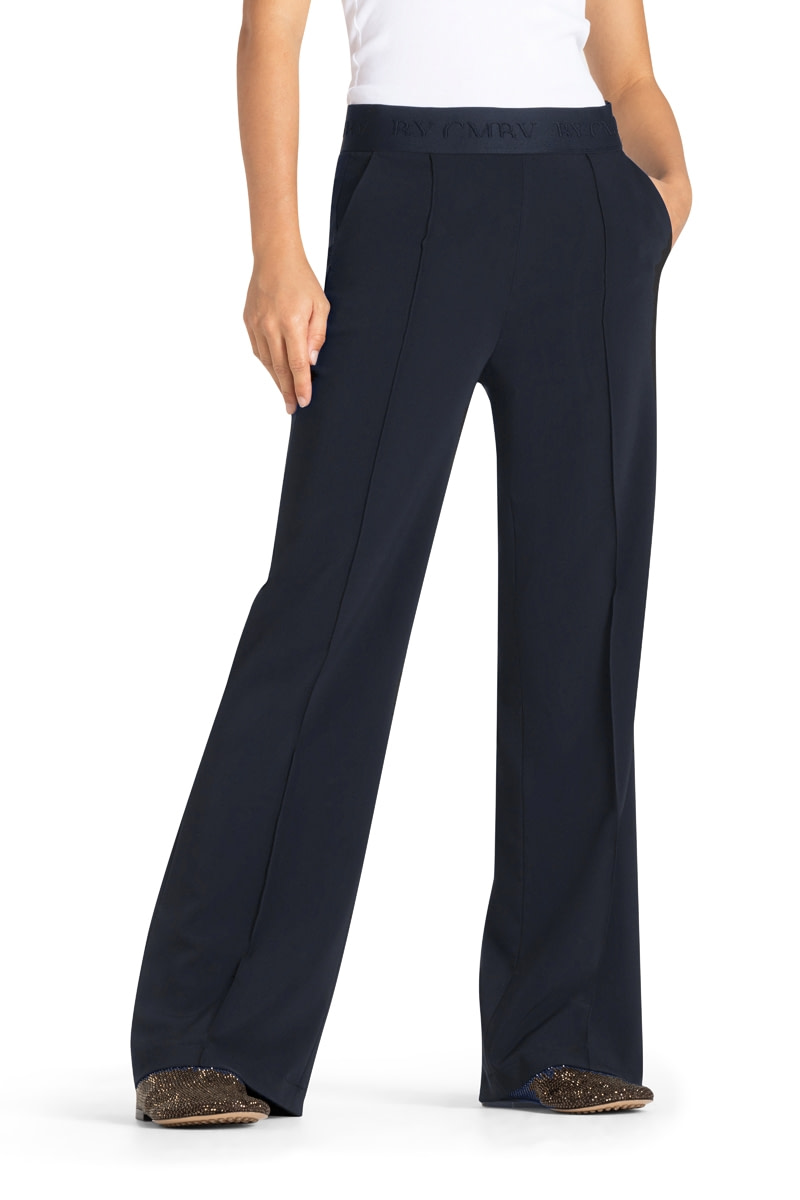 CAMBIO pantalón microfibra ancho con goma azul  marino