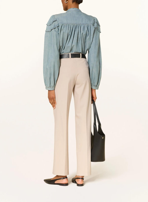CAMBIO pantalón recto poliéster/viscosa color  arena - 2