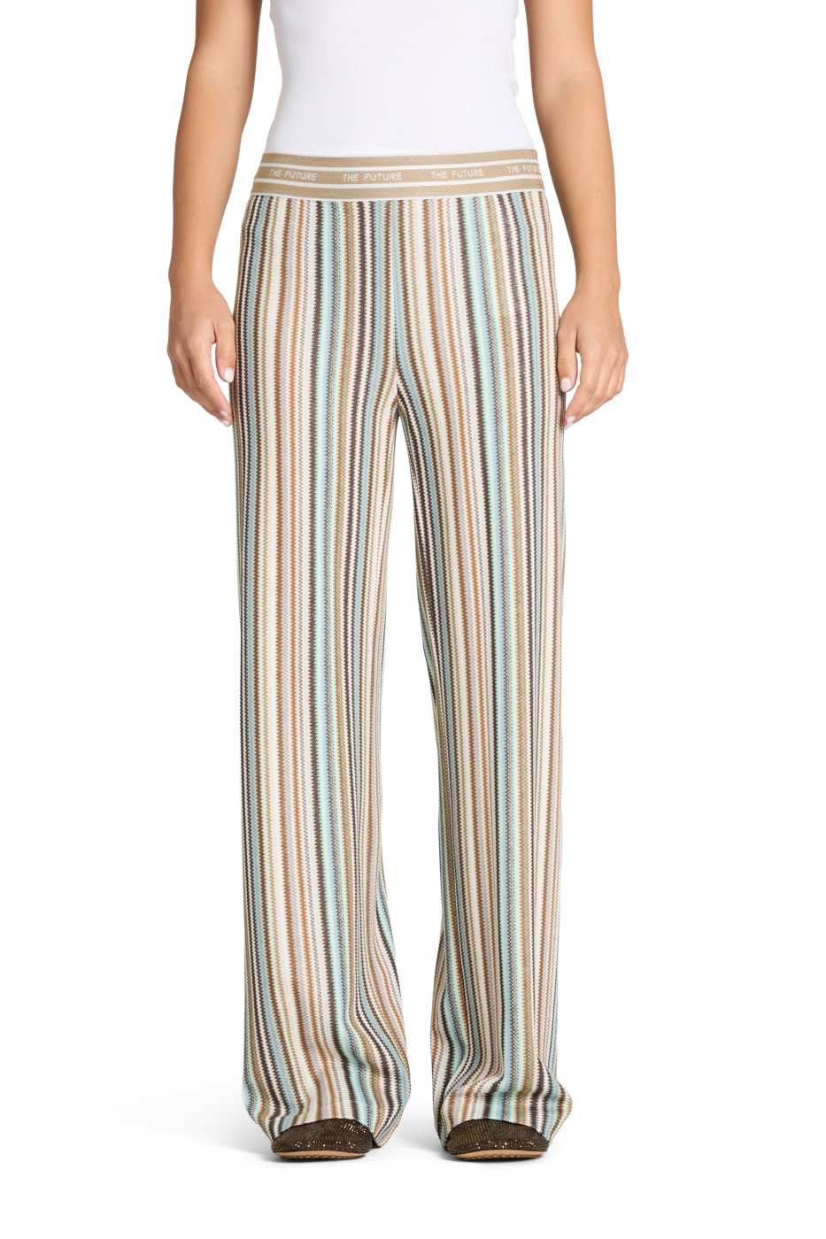CAMBIO pantalón estampado Missoni rayas multicolor