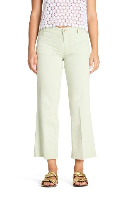 CAMBIO pantalón elástico con bolsillo plastrón  color verde manzana - 1