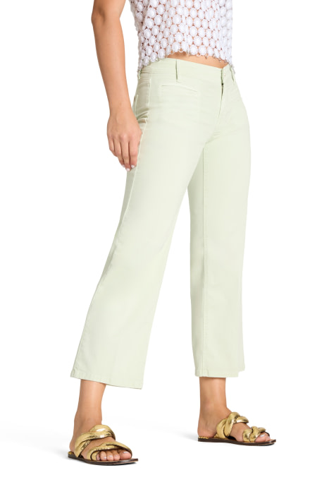 CAMBIO pantalón elástico con bolsillo plastrón  color verde manzana - 5