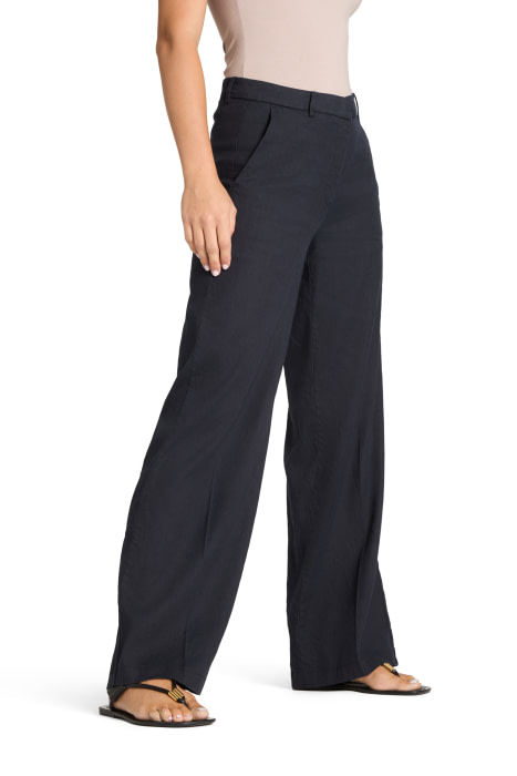 CAMBIO pantalón ancho en lino color azul marino - 3