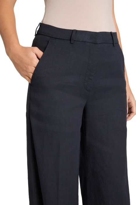 CAMBIO pantalón ancho en lino color azul marino - 4