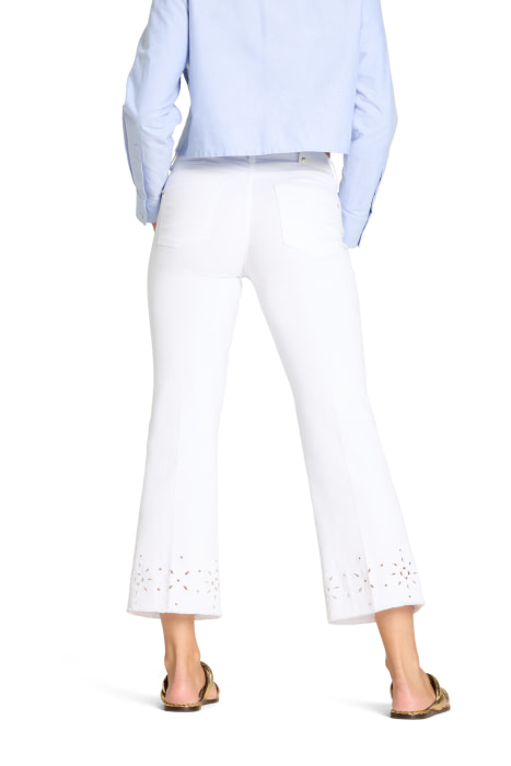 CAMBIO pantalón color blanco con bajos bordados - 2