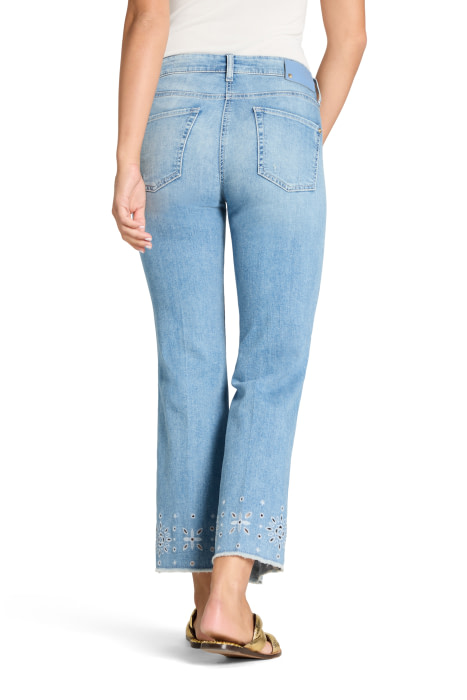 CAMBIO vaquero color azul con bajos bordados - 2