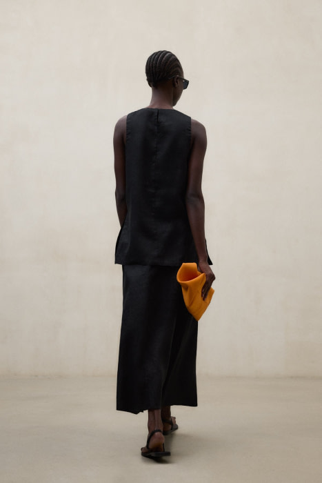 ECOALF falda en lino color negro - 3