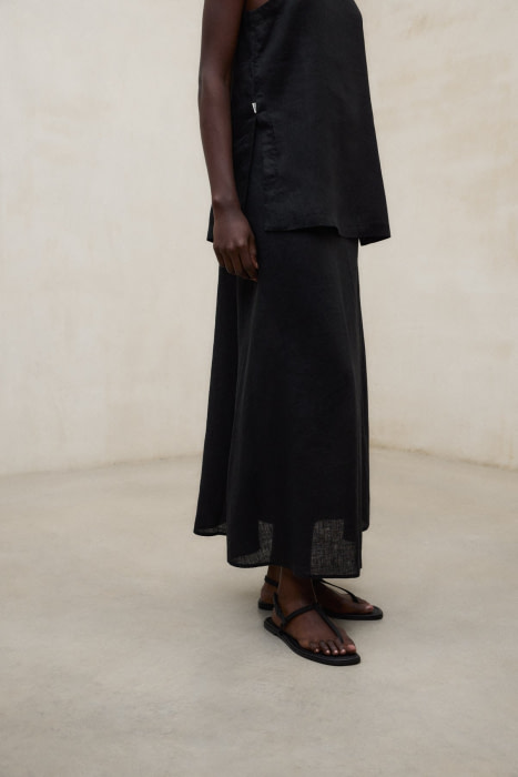 ECOALF falda en lino color negro - 4