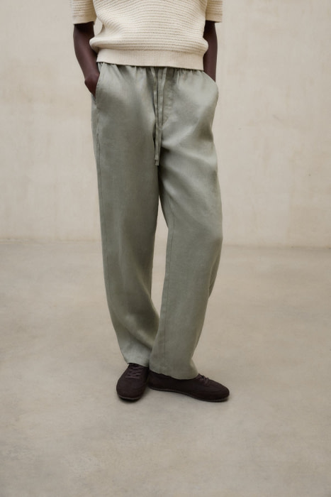 ECOALF pantalón lino color caqui - 5