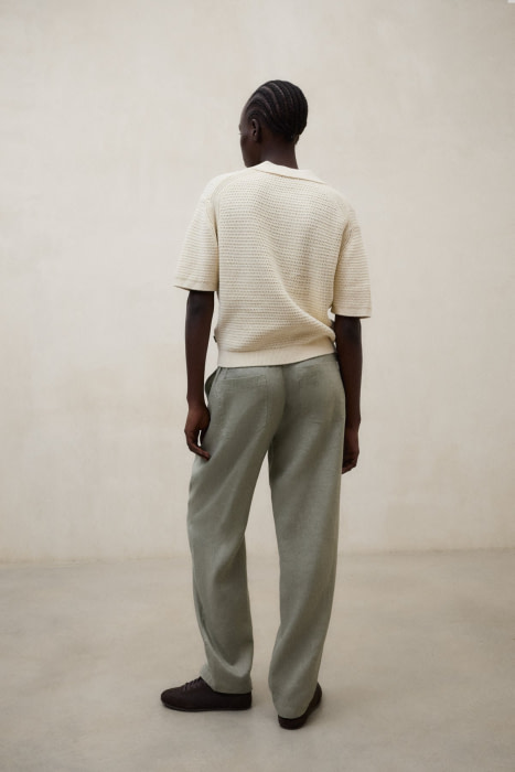 ECOALF pantalón lino color caqui - 6