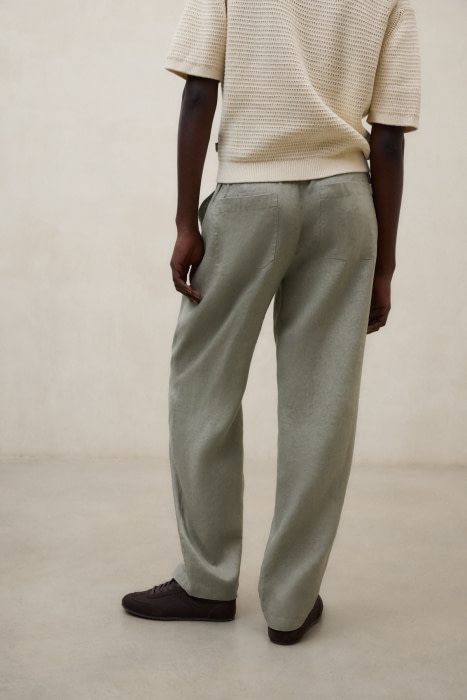 ECOALF pantalón lino color caqui - 7