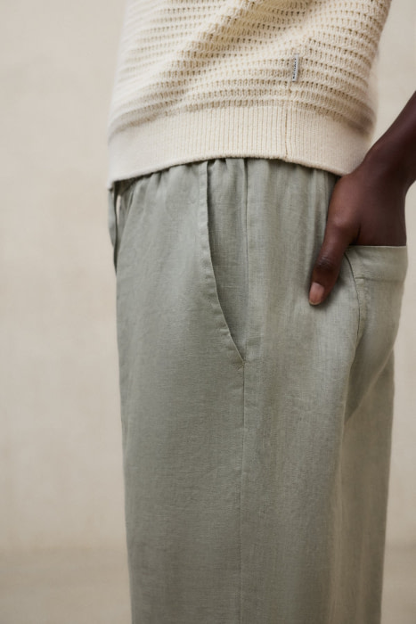 ECOALF pantalón lino color caqui - 8
