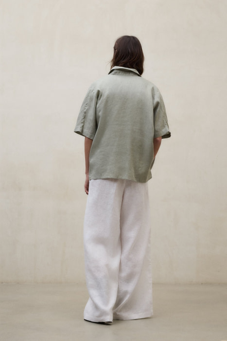 ECOALF camisa m/c lino color caqui - 2