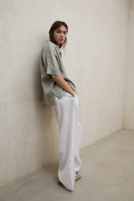 ECOALF camisa m/c lino color caqui - 6