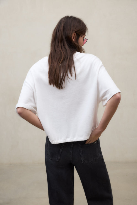 ECOALF camiseta m/c frunzida color blanco - 6