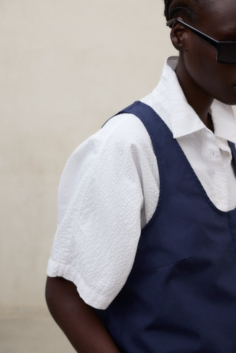 ECOALF top algodón, sin mangas color azul - 5