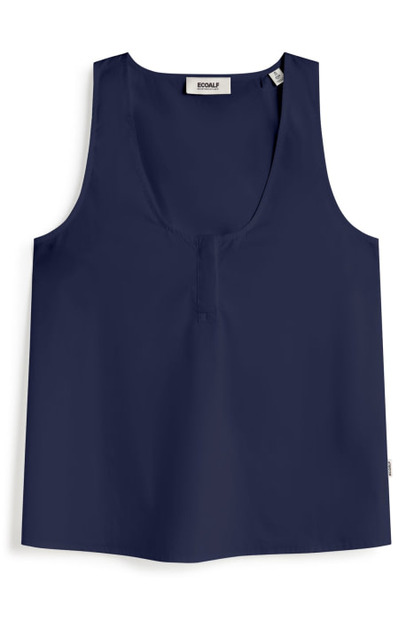 ECOALF top algodón, sin mangas color azul - 6