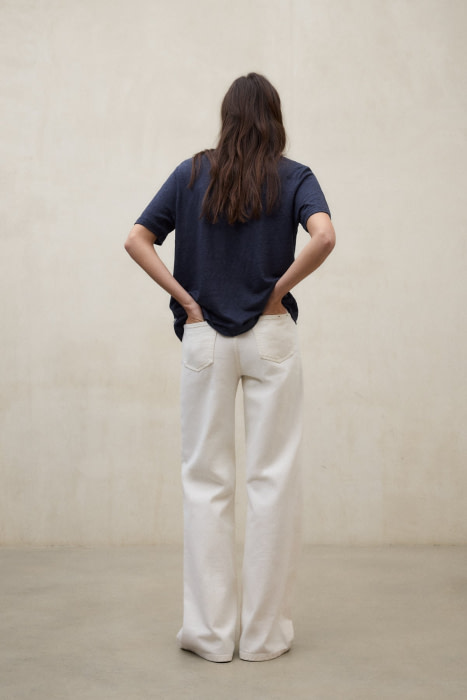 ECOALF polo m/c en lino color azul - 3