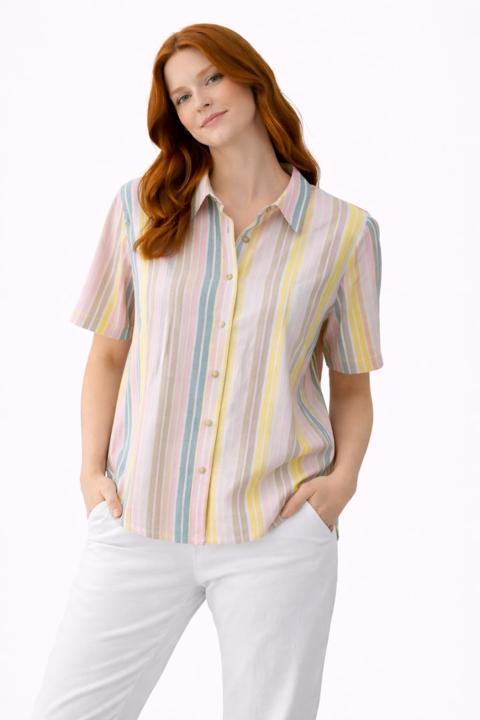 FRIEDA&FREDDIES camisa m/c rayas multicolor
