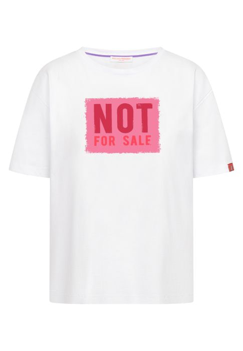 FRIEDA&FREDDIES camiseta m/c blanca y rosa "NOT FOR SALE" - 3