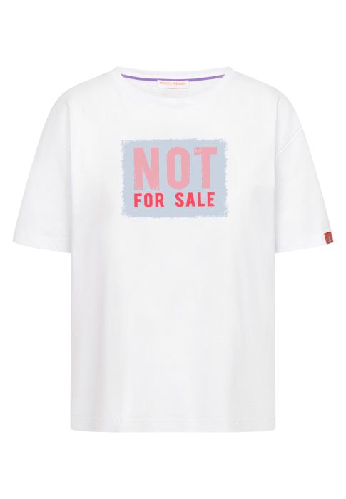 FRIEDA&FREDDIES camiseta m/c blanca y azul cielo "NOT FOR SALE" - 3