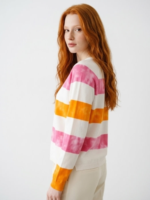 FRIEDA&FREDDIES jersey rayas color fucsia,  blanco y naranja - 2