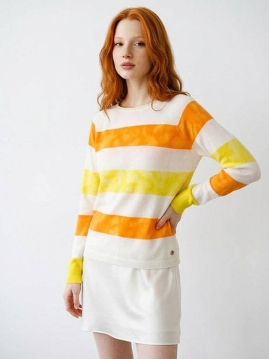 FRIEDA&FREDDIES jersey rayas color naranja, amarillo y blanco