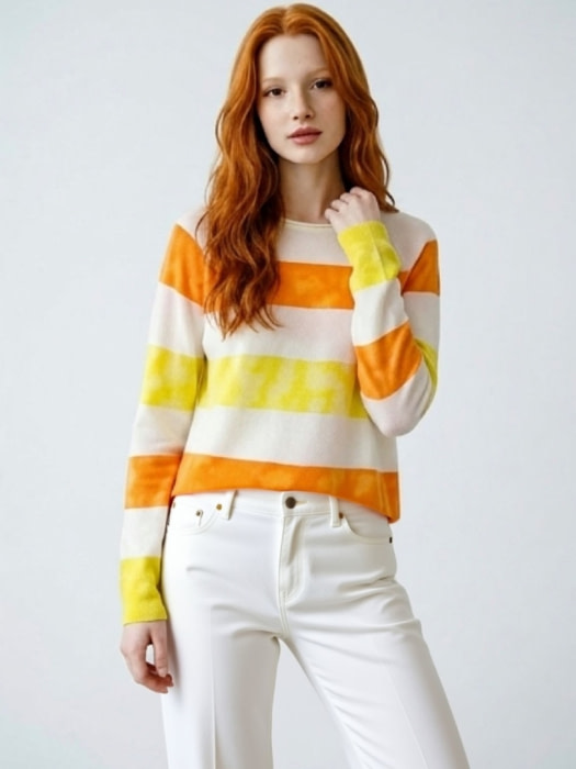 FRIEDA&FREDDIES jersey rayas color naranja, amarillo y blanco - 3