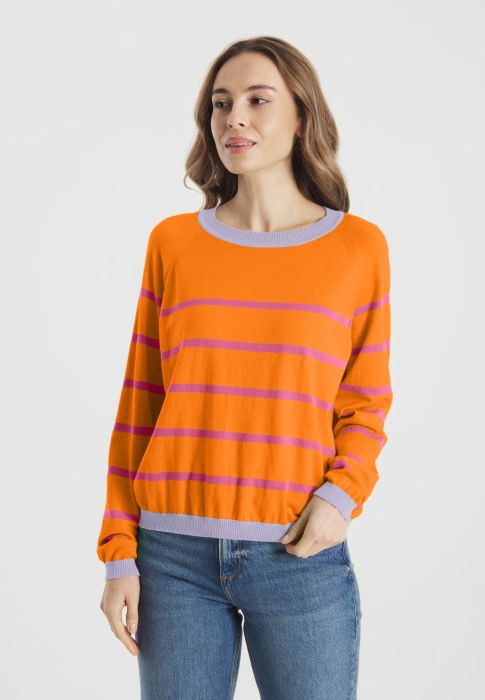 FRIEDA&FREDDIES jersey en rayas color naranja
