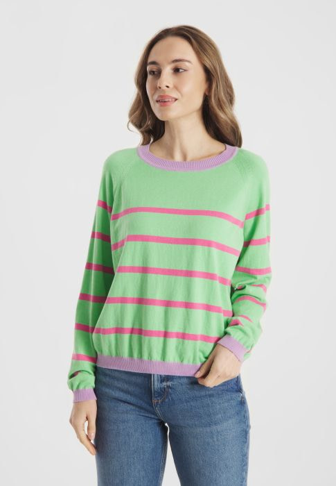 FRIEDA&FREDDIES jersey en rayas color verde y fucsia