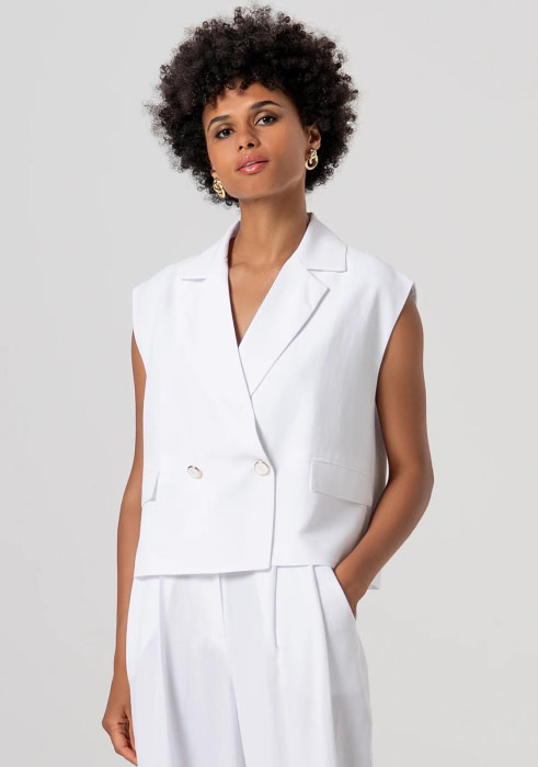 FRACOMINA chaleco color blanco