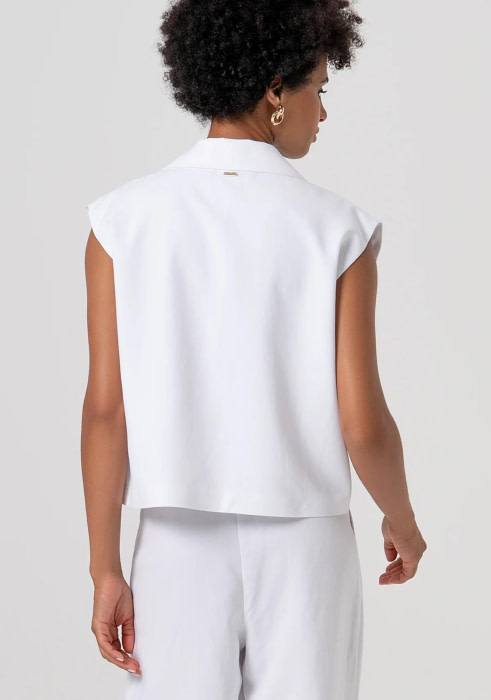 FRACOMINA chaleco color blanco - 3