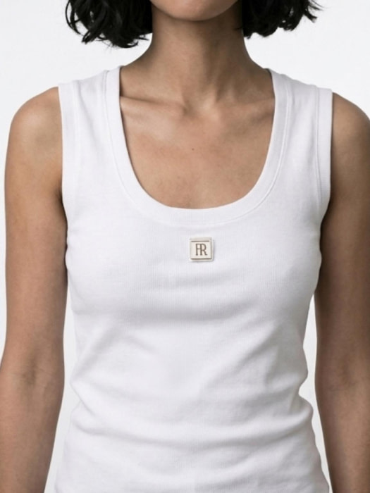 FRACOMINA camiseta s/m básica canalé color blanco - 2