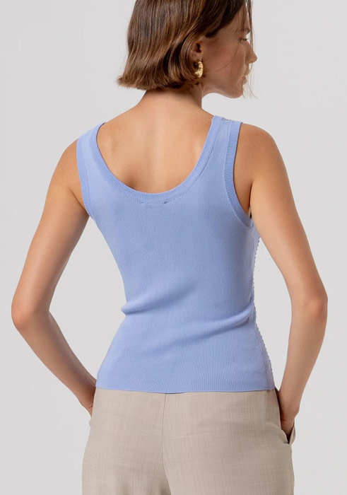 FRACOMINA top strass tirantes color azul - 3