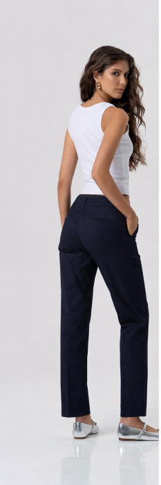 FRACOMINA pantalón chino color azul marino - 2