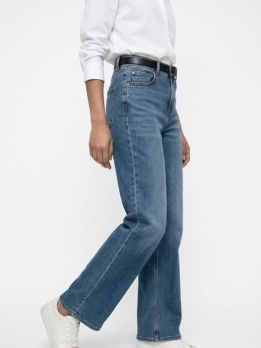 FRACOMINA jeans ancho recto azul - 3