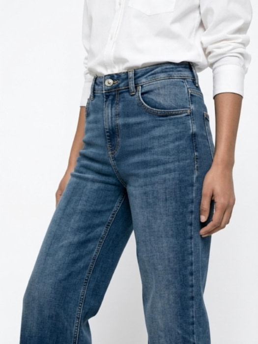 FRACOMINA jeans ancho recto azul - 5