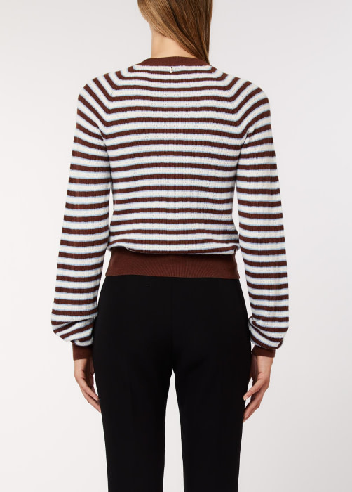 LIU.JO chaqueta rayas marrón, blanco y azul - 3