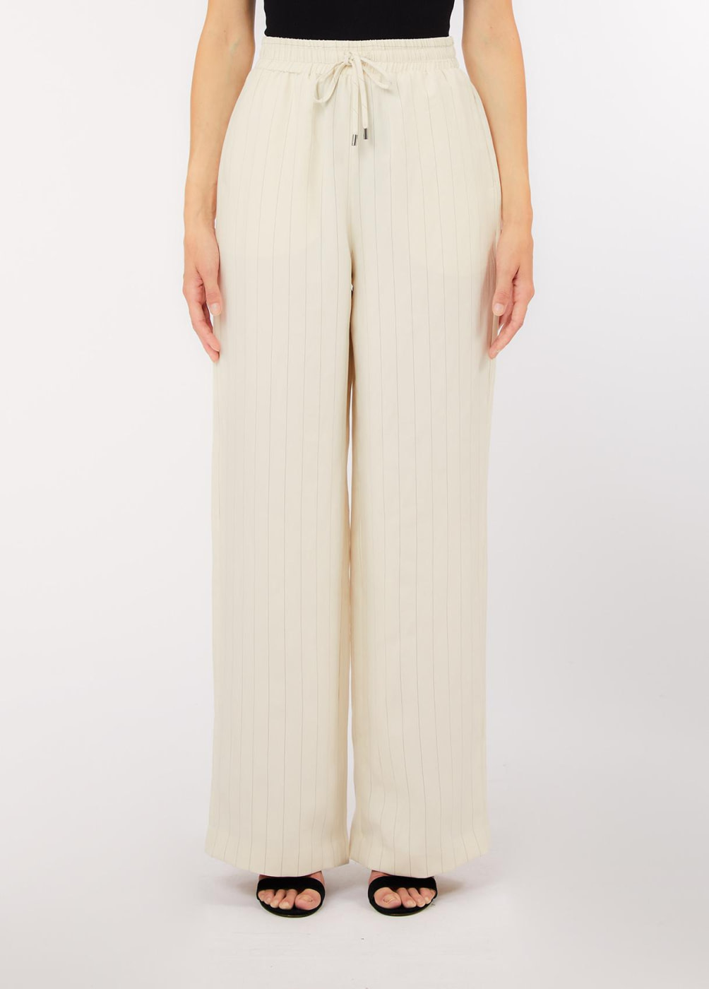 LIU.JO pantalón crudo con raya diplomática con goma