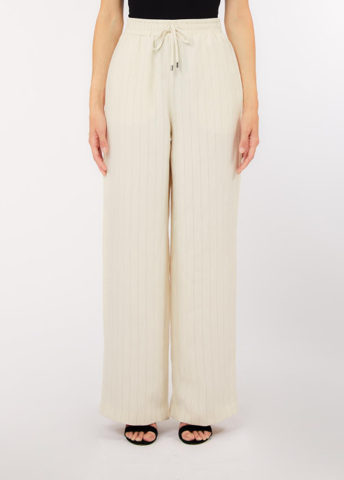 LIU.JO pantalón crudo con raya diplomática con goma