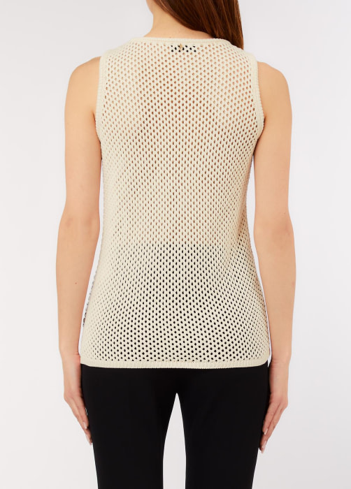 LIU.JO top calado con pedrería lateral crudo - 4