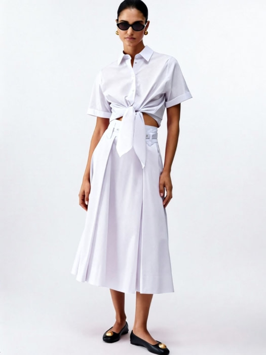 LIU.JO camisa m/c anudada color blanco - 1