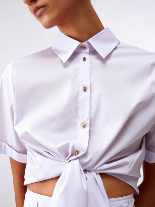 LIU.JO camisa m/c anudada color blanco - 2