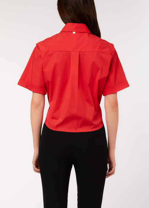 LIU.JO camisa m/c anudada color rojo - 4