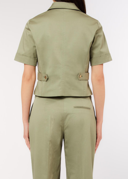 LIU.JO chaqueta manga corta color caqui - 4