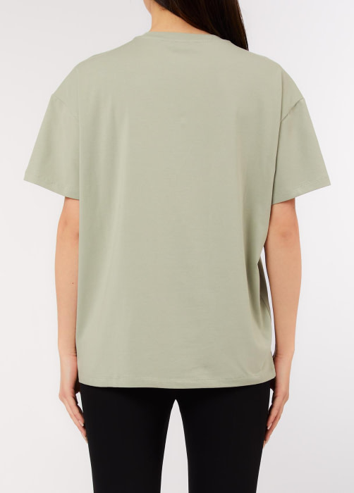 LIU.JO camiseta m/c caqui con estampado en  palmeras y strass - 4