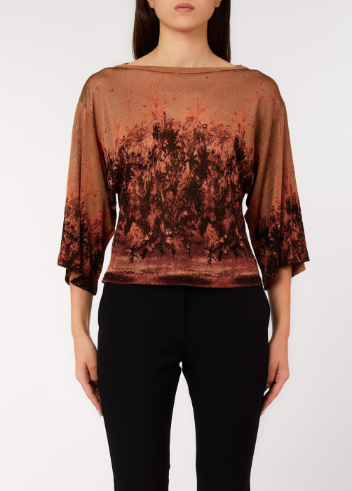 LIU.JO jersey marrón con estampado de palmeras - 2