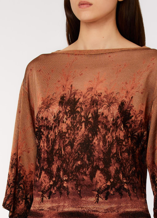 LIU.JO jersey marrón con estampado de palmeras - 3