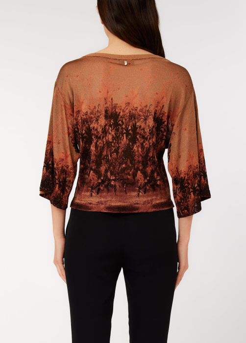 LIU.JO jersey marrón con estampado de palmeras - 4