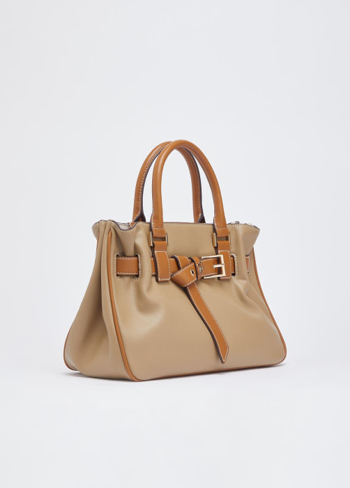 LIU·JO bolso combinado caqui y cuero - 2