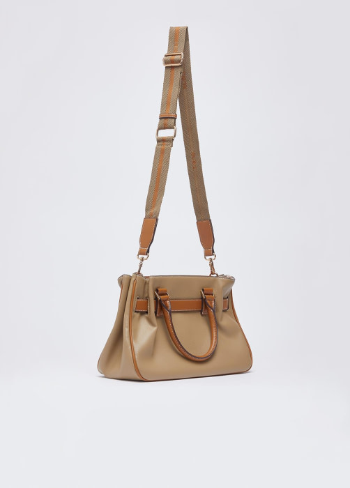 LIU·JO bolso combinado caqui y cuero - 8
